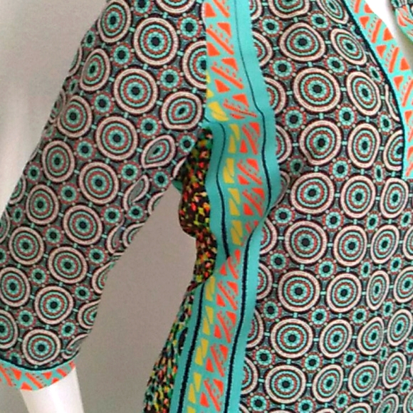 Hale Bob tunic dress tribal pattern - Picture 3 of 4